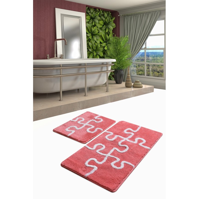 Alfombra de baño Set (2 piezas) Puzzle  multicolor