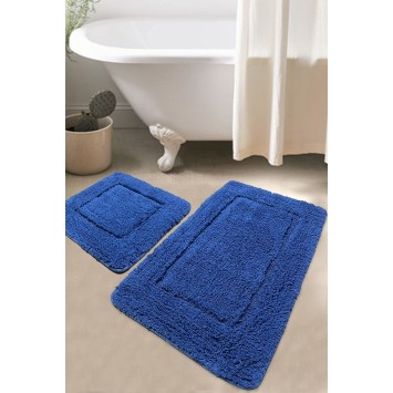 Alfombra de baño Set (2 piezas) Wolle  azul oscuro