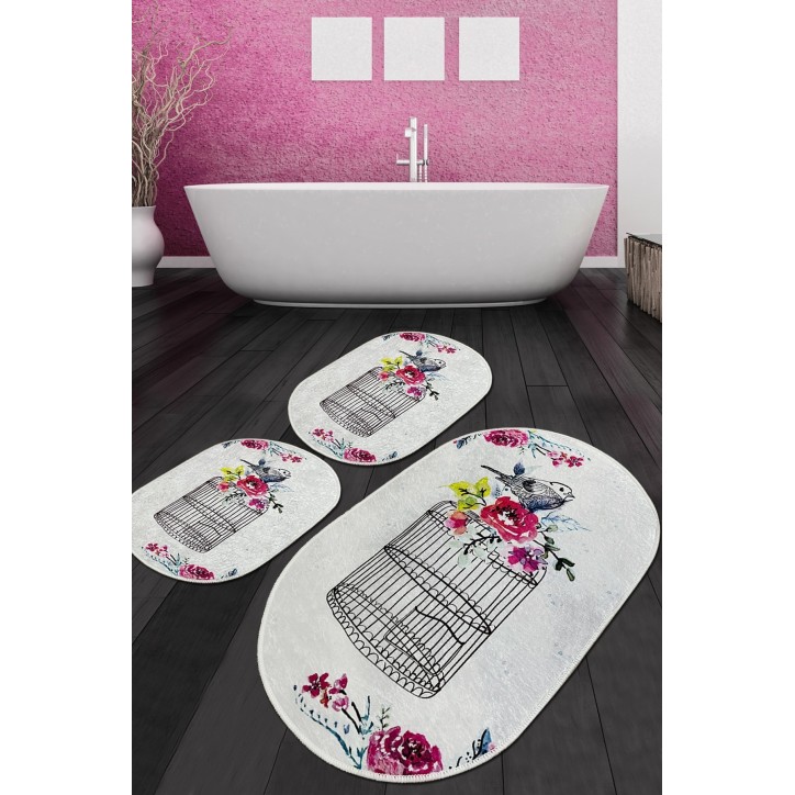 Alfombra de baño Set (3 piezas) Cage Djt multicolor