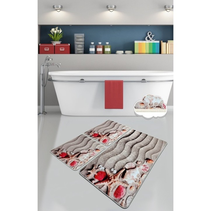 Alfombra de baño Set (3 piezas) Coast multicolor