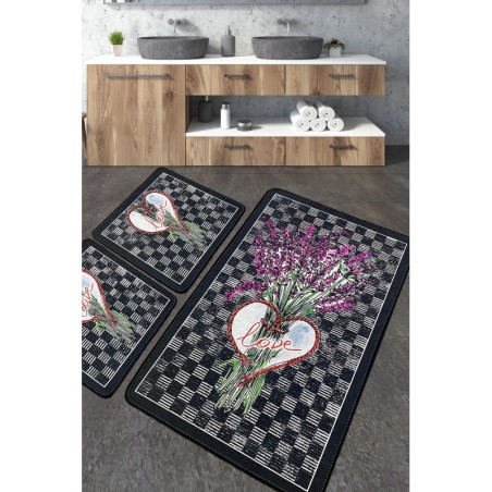 Alfombra de baño Set (3 piezas) Levan multicolor