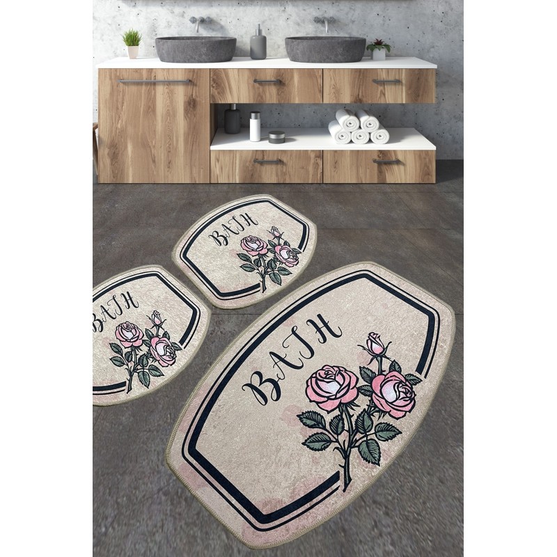 Alfombra de baño Set (3 piezas) Mand multicolor