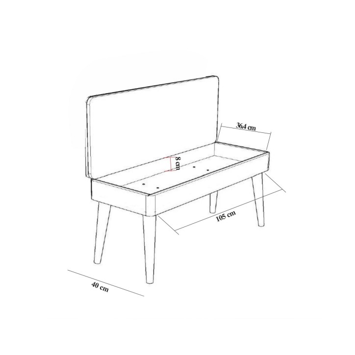 Conjunto de muebles de pasillo Filinta-723-1070 sonomo verde