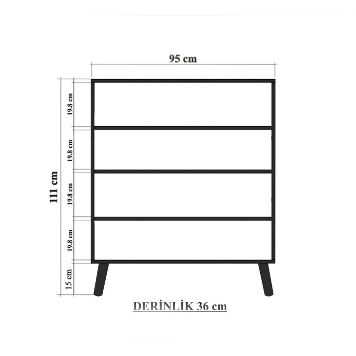 Conjunto de muebles de pasillo Multilux-200 1070 sonomo verde