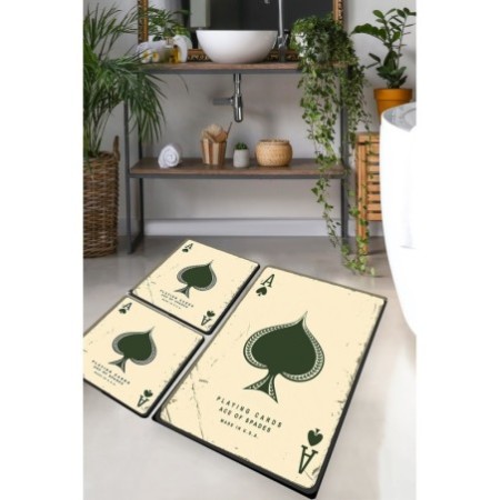 Alfombra de baño Set (3 piezas) Playing Cards multicolor