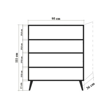 Conjunto de muebles de pasillo Multilux-727-1048 sonomo azul oscuro - 869VEL8511