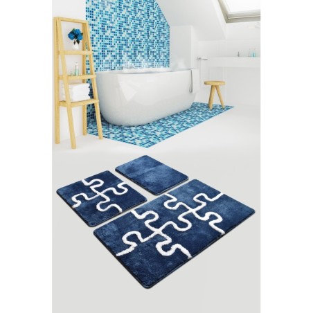 Alfombra de baño Set (3 piezas) Puzzle  multicolor