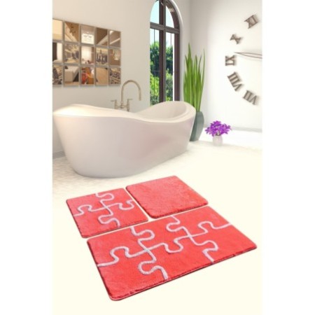 Alfombra de baño Set (3 piezas) Puzzle  multicolor