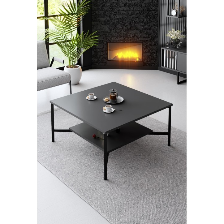 Conjunto de muebles de salón Line Set antracita negro