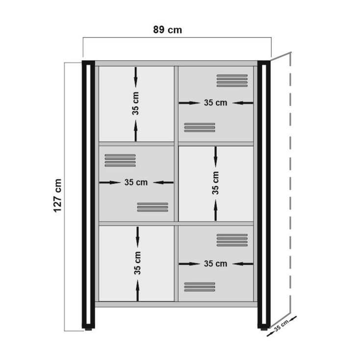 Conjunto de muebles de salón Cosmo -TKM.3 pino atlántico negro