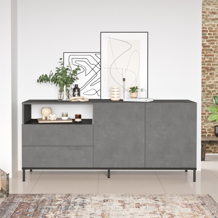 Conjunto de muebles de salón LV36-RL gris negro