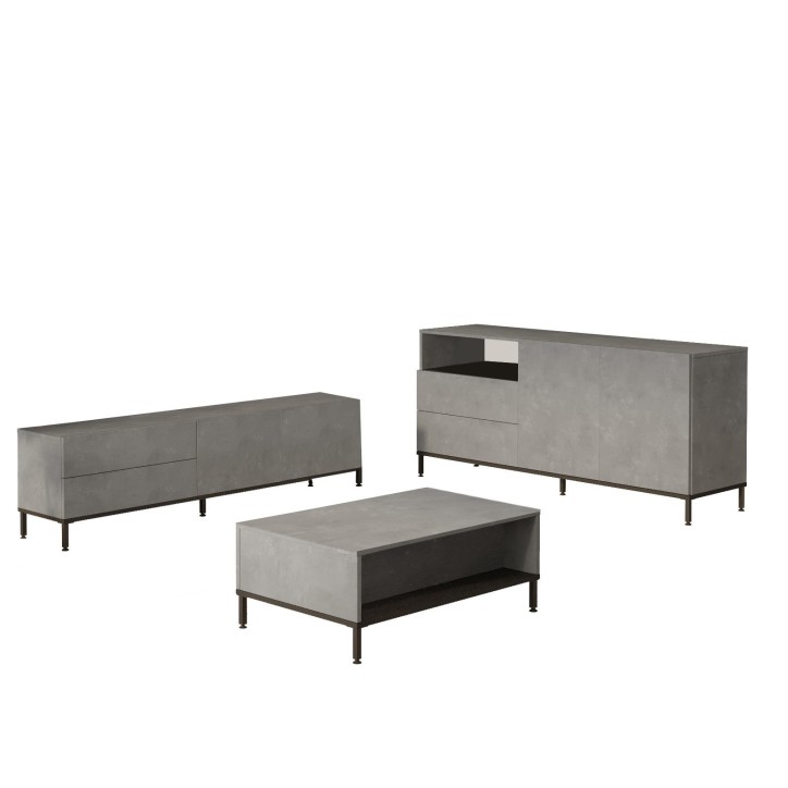 Conjunto de muebles de salón LV36-RL gris negro