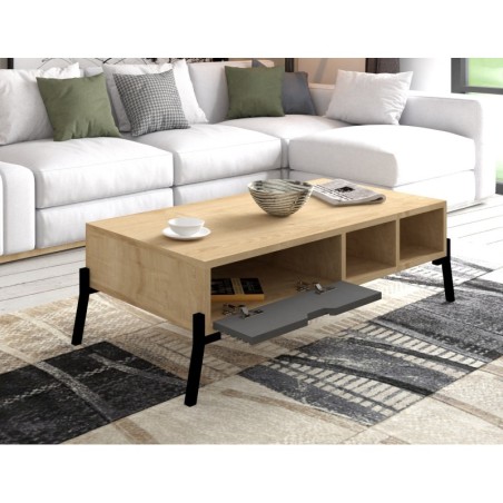 Conjunto de muebles de salón Trotse zafiro roble antracita