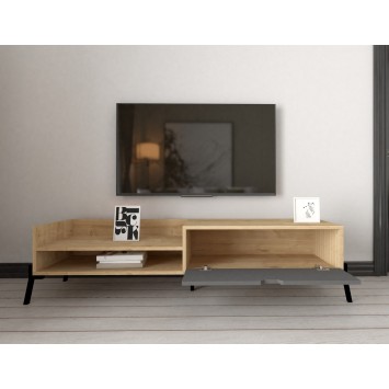 Conjunto de muebles de salón Trotse zafiro roble antracita - 835PUQ6208