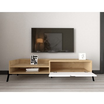 Conjunto de muebles de salón Trotse zafiro roble blanco - 835PUQ6209