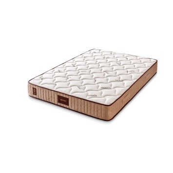 Colchón Bamboo 200x200 beige blanco marrón - 480NRN1110