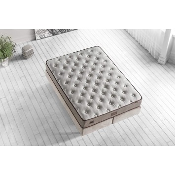 Colchón 200x200 Luxury Soft beige blanco marrón - 480NRN1140