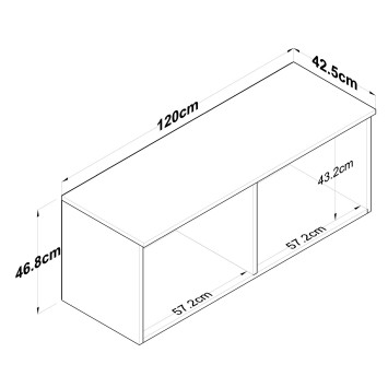 Mueble auxiliar BA120 2670 blanco nogal - 893RAN3315