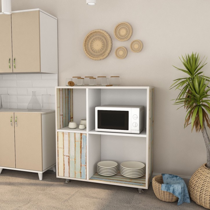 Mueble auxiliar Tasarım-L1197 blanco