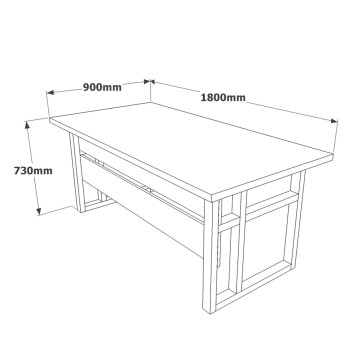 Conjunto de muebles de oficina MN08-BA antracita barroco - 956LCS3414