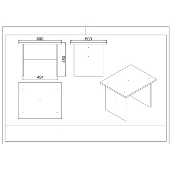 Conjunto de muebles de oficina VO17-BA antracita barroco - 956LCS3405