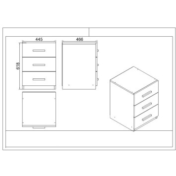 Conjunto de muebles de oficina VO17-BA antracita barroco - 956LCS3405