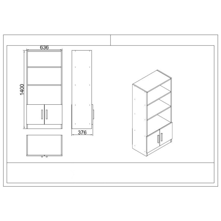 Conjunto de muebles de oficina VO17-BA antracita barroco