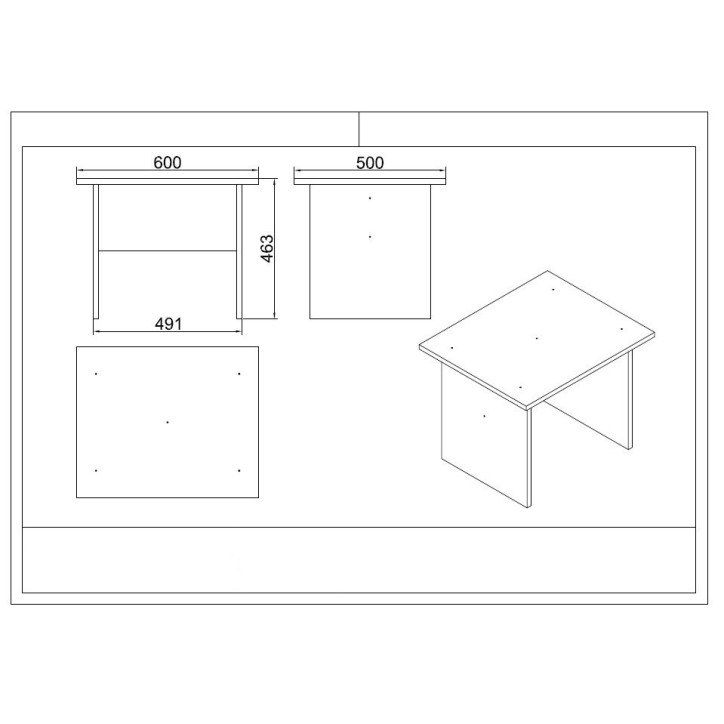 Conjunto de muebles de oficina VO17-OB roble negro