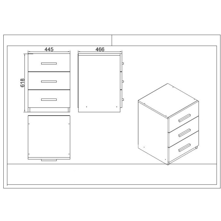 Conjunto de muebles de oficina VO17-OB roble negro