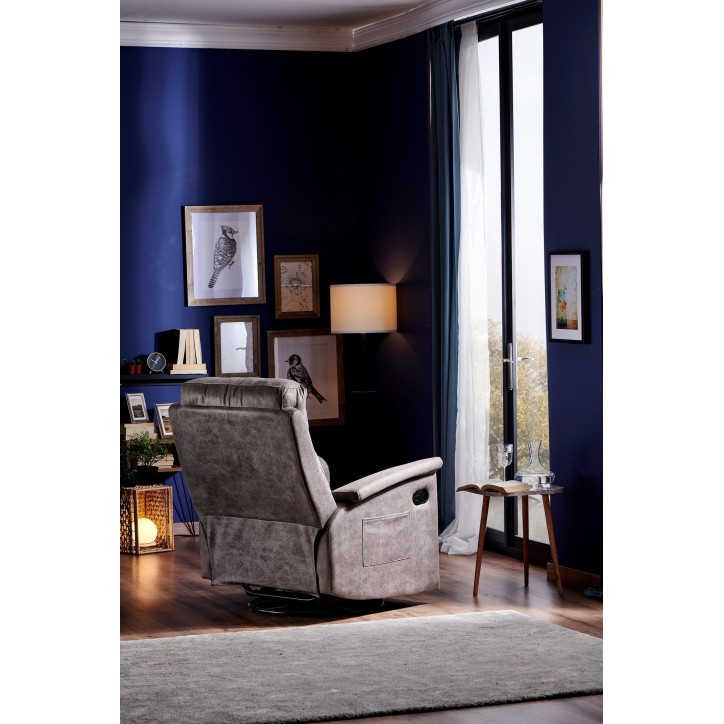 Sillón reclinable Joyful TV gris