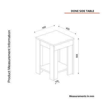 Mesa auxiliar Done marrón oscuro blanco - 804TRH2845