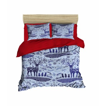 Conjunto funda de edredón King 453 rojo azul