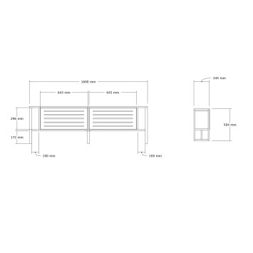 Mueble TV Bex zafiro - 835PUQ4507