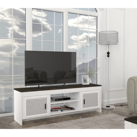 Mueble TV Done marrón oscuro blanco