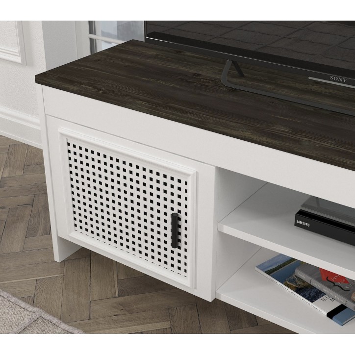 Mueble TV Done marrón oscuro blanco