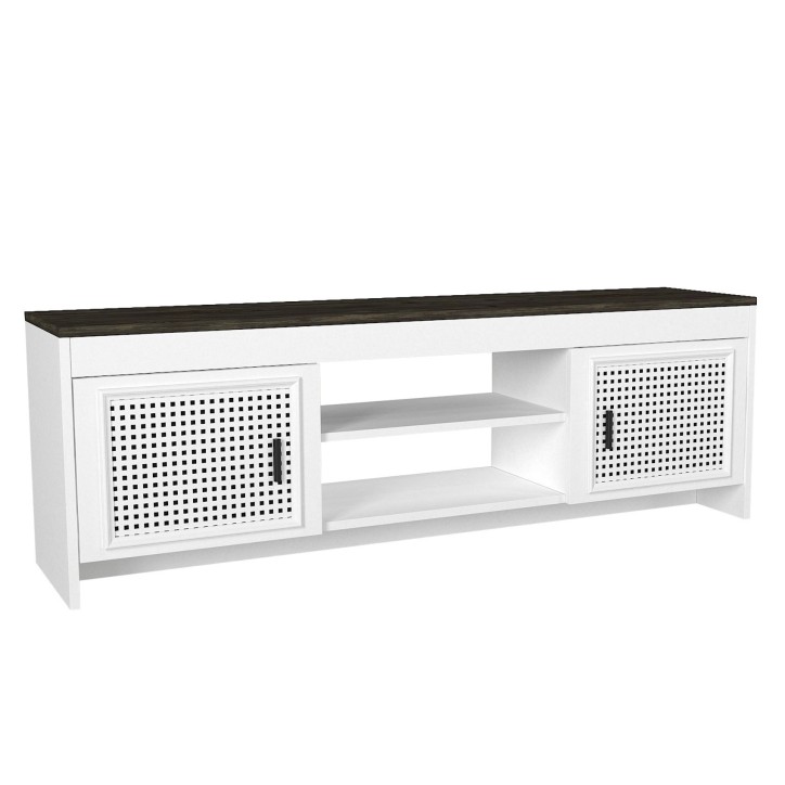 Mueble TV Done marrón oscuro blanco