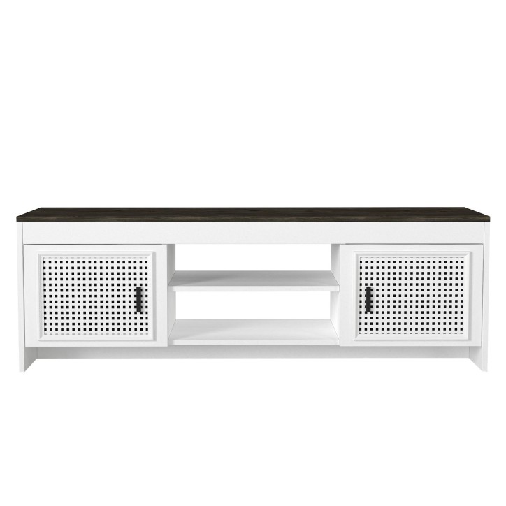 Mueble TV Done marrón oscuro blanco