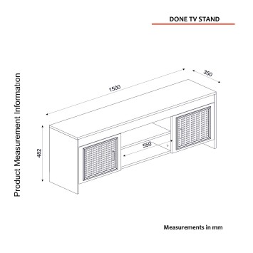 Mueble TV Done marrón oscuro blanco - 804TRH3070