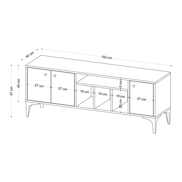 Mueble TV Luna V2 roble