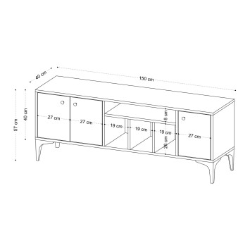 Mueble TV Luna V2 roble - 393MRD1272