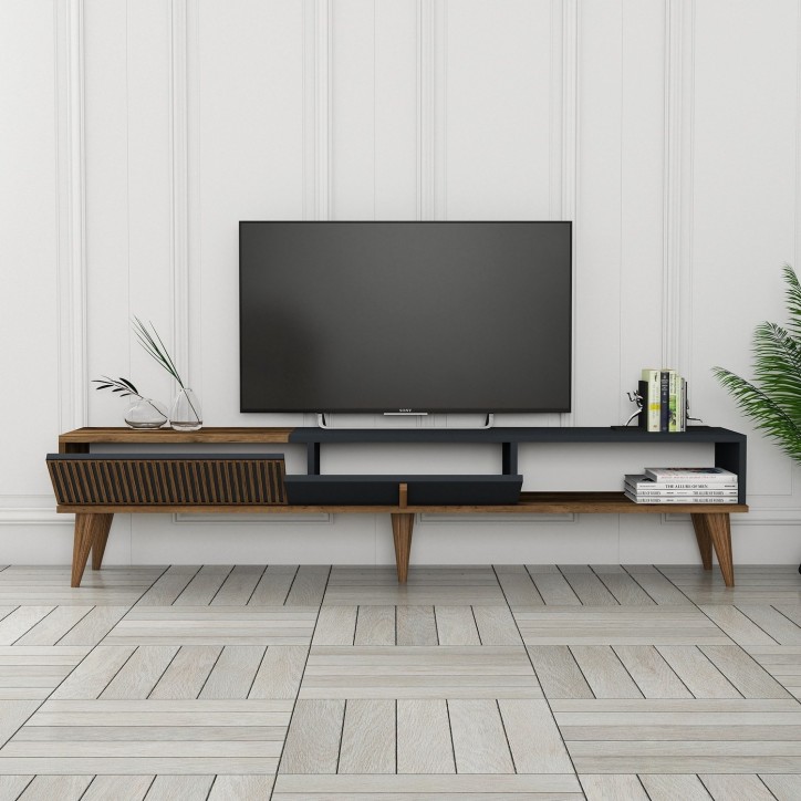 Mueble TV Milan Alt antracita nogal