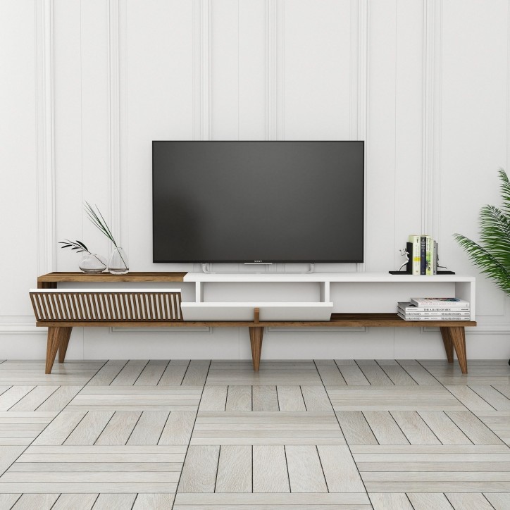 Mueble TV Milan Alt blanco nogal