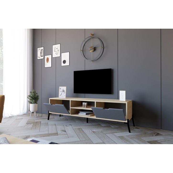 Mueble TV Nost zafiro roble antracita