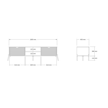 Mueble TV Nost zafiro roble antracita - 835PUQ3079