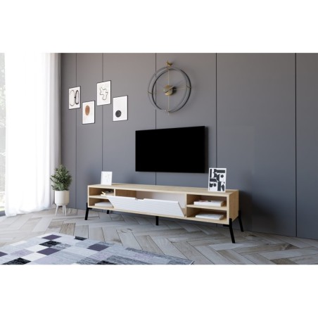 Mueble TV Santa zafiro roble blanco