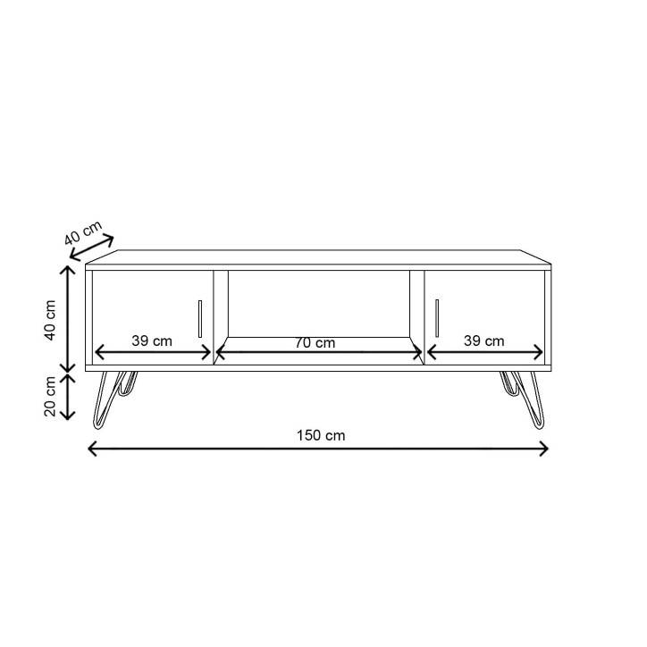 Mueble TV Seyhan-L3018 roble