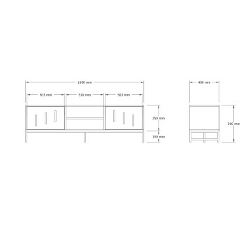 Mueble TV Shape roble zafiro - 835PUQ4499