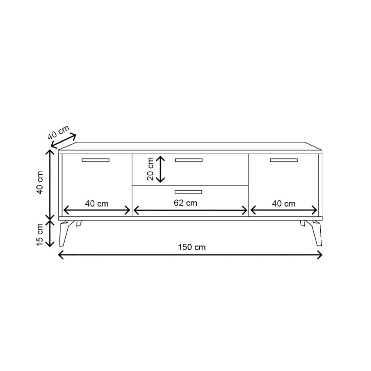 Mueble TV Sud L3021 blanco