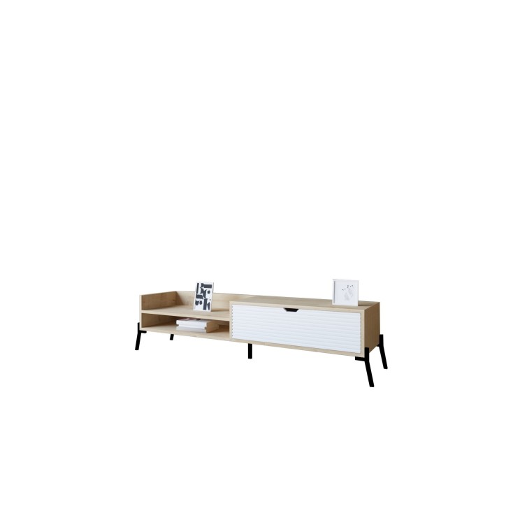 Mueble TV Trezza zafiro roble blanco