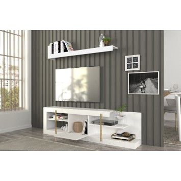 Mueble TV con estante Cascade blanco - 804TRH3080